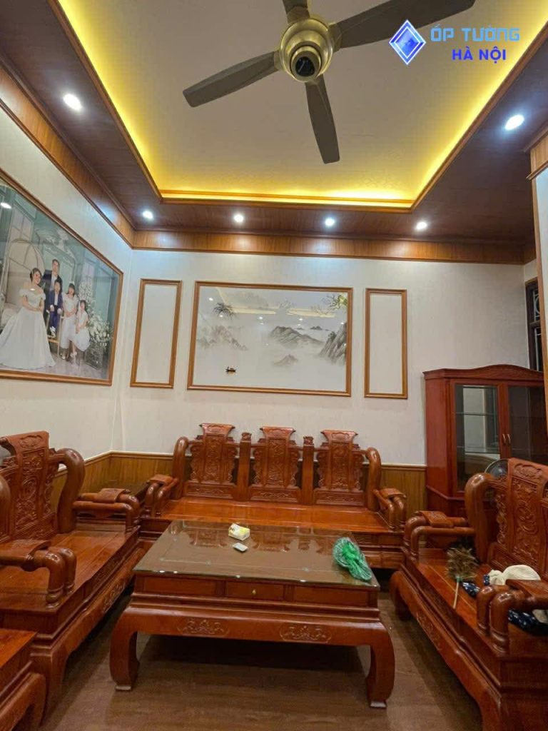 Ốp Tường Hà Nội thiết kế thi công tấm ốp tường pvc tại Lĩnh Nam-Hà Nội