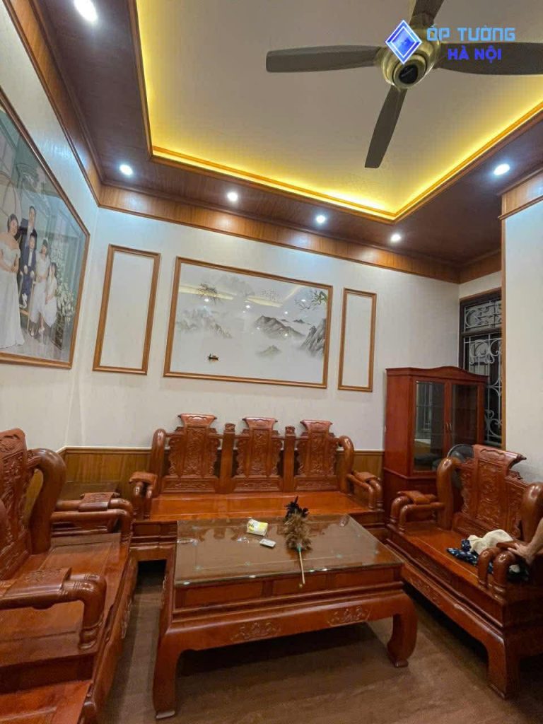 Ốp Tường Hà Nội thiết kế thi công tấm ốp tường pvc tại Lĩnh Nam-Hà Nội