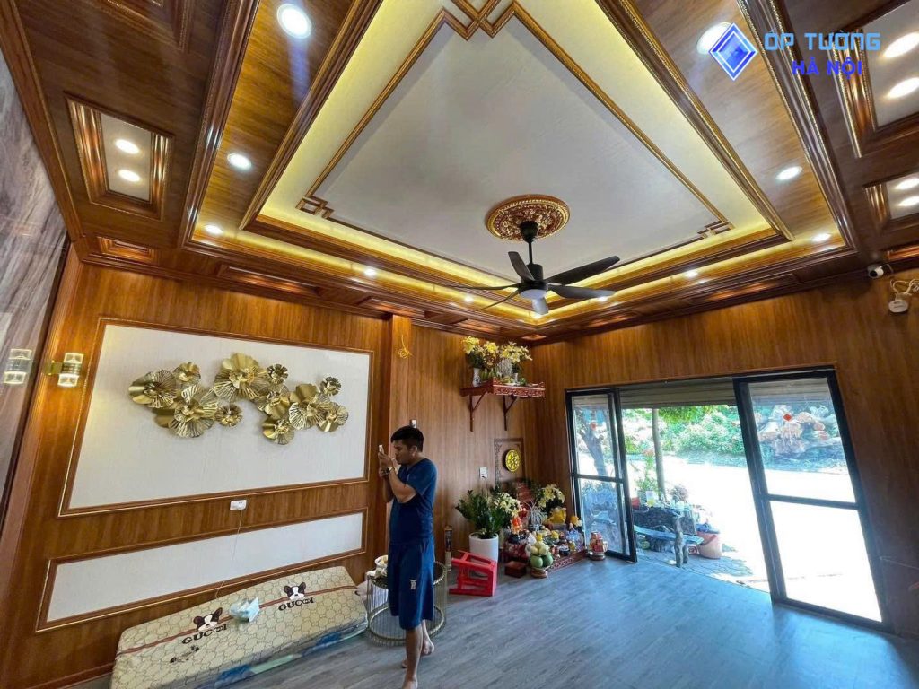 THI CÔNG TẤM NHỰA ỐP TƯỜNG NANO-GIẢI PHÁP TRANG TRÍ NỘI THẤT HIỆN ĐẠI 5 TẤM NHỰA ỐP TƯỜNG NANO